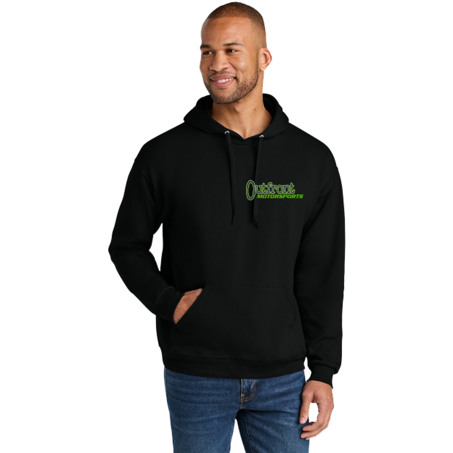Outfront Motorsports Logo Black Pullover Hoodie