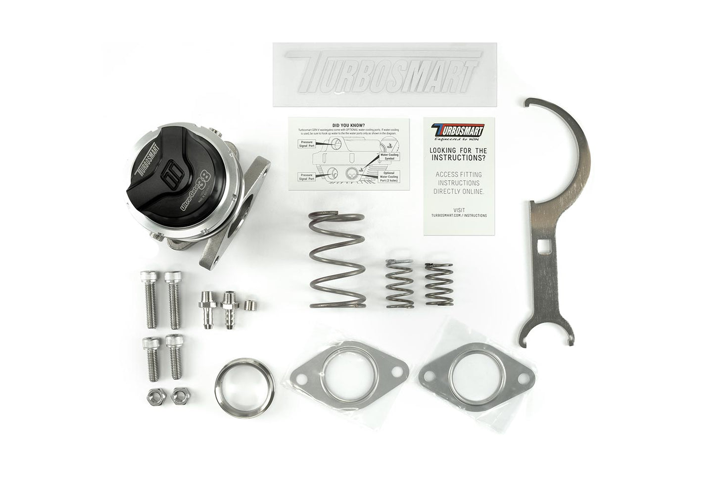 Turbosmart WG38 Gen V Ultragate 38 7psi Black 2 Bolt Wastegate