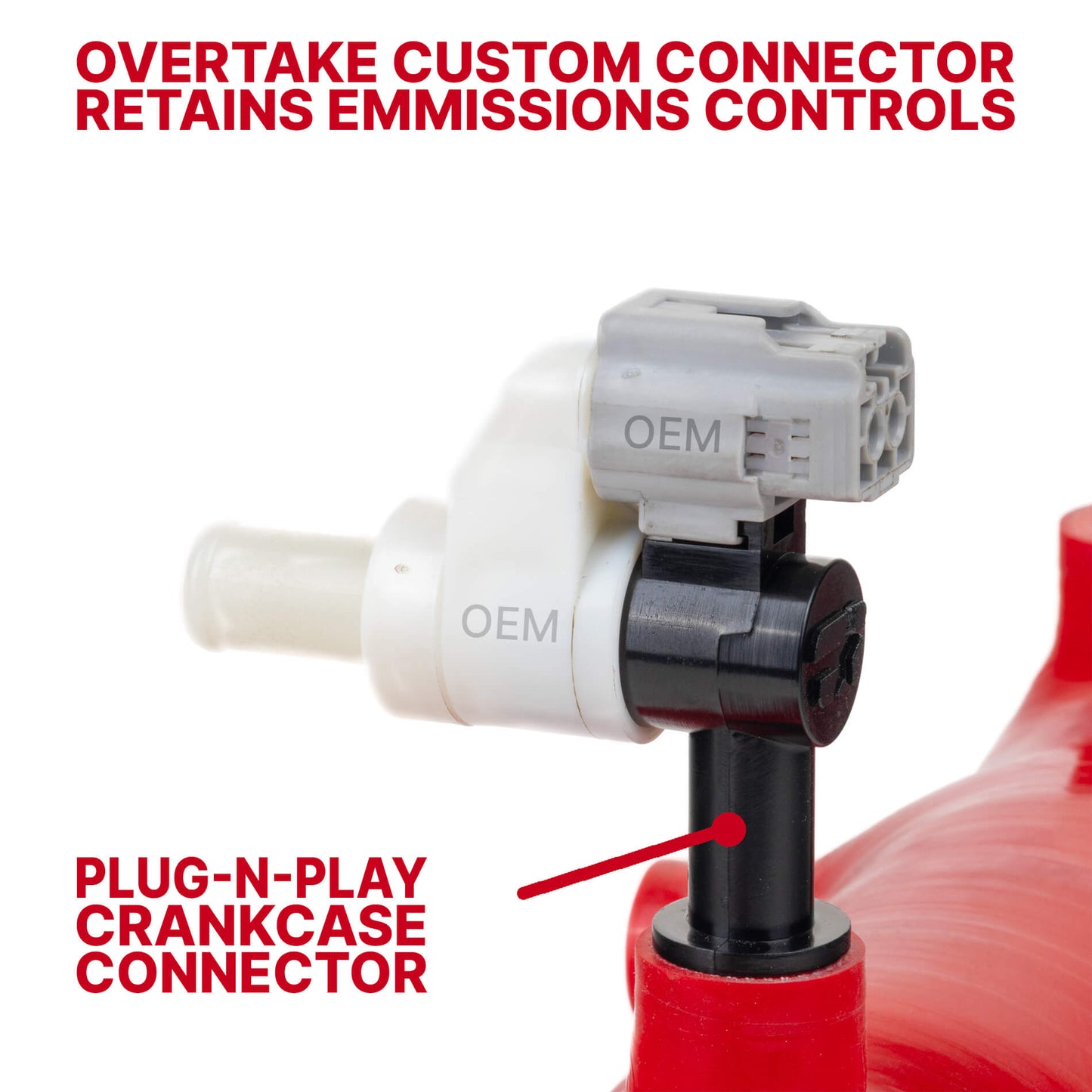 OVERTAKE Silicone Turbo Inlet Hose - Subaru 2004-2021 STI, 2002-2007 WRX, 2004-2008 Forester XT