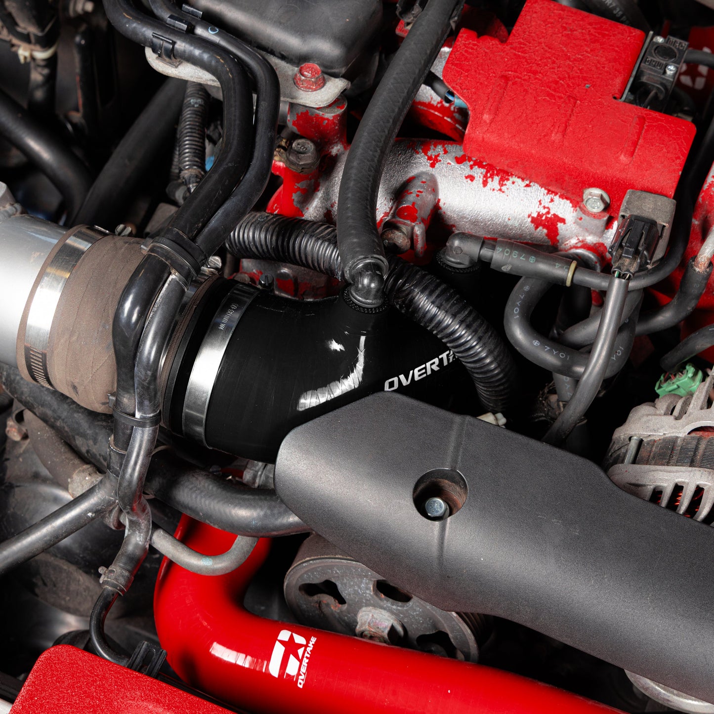 OVERTAKE Silicone Turbo Inlet Hose - Subaru 2004-2021 STI, 2002-2007 WRX, 2004-2008 Forester XT