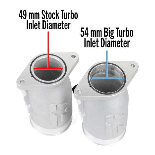 OVERTAKE Aluminum BIG TURBO Inlet - Subaru 2015-2021 WRX, 2014-2018 Forester XT