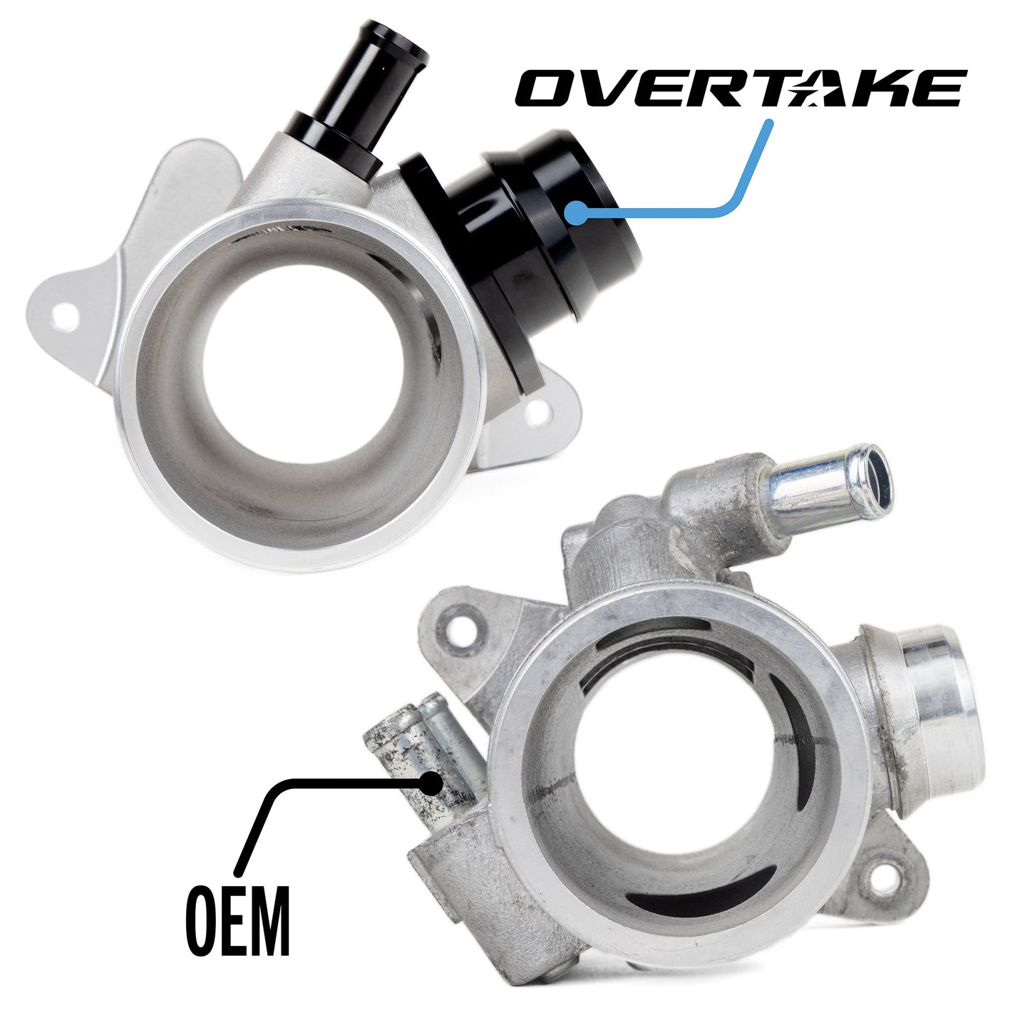 OVERTAKE Aluminum BIG TURBO Inlet - Subaru 2022-2026 WRX, 2020-2026 Outback, 2019-2026 Ascent