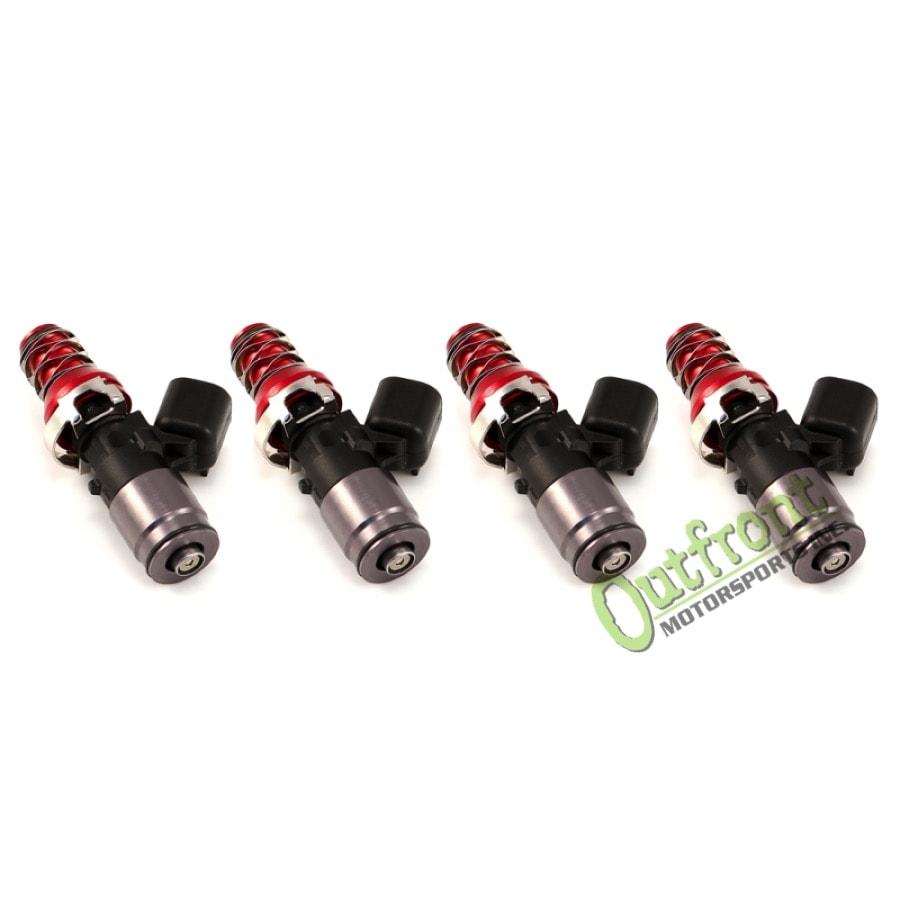 Injector Dynamics ID1300X Injectors WRX-16B Bottom Adaptors 11mm (Red) Adaptors (Set of 4)