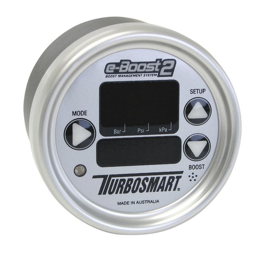 Turbosmart 66mm e-Boost2 Electronic Boost Controller Silver Face Silver Bezel