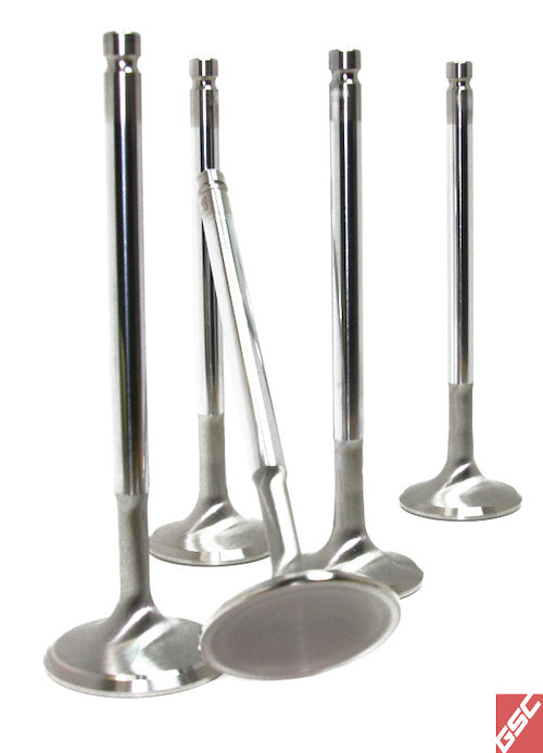 GSC EJ series Chrome Polished Super Alloy Exhaust Valve-33mm Head(+1mm)-SET of 8